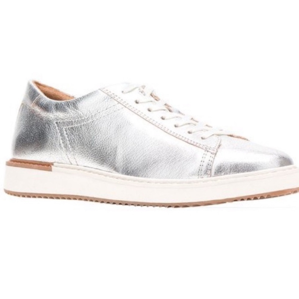 Hush Puppies Sabine silver leather sneakers - Picture 4 of 8